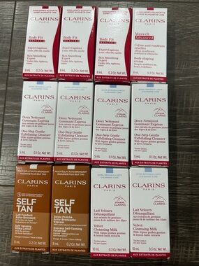 12 pieces Clarins skincare samples